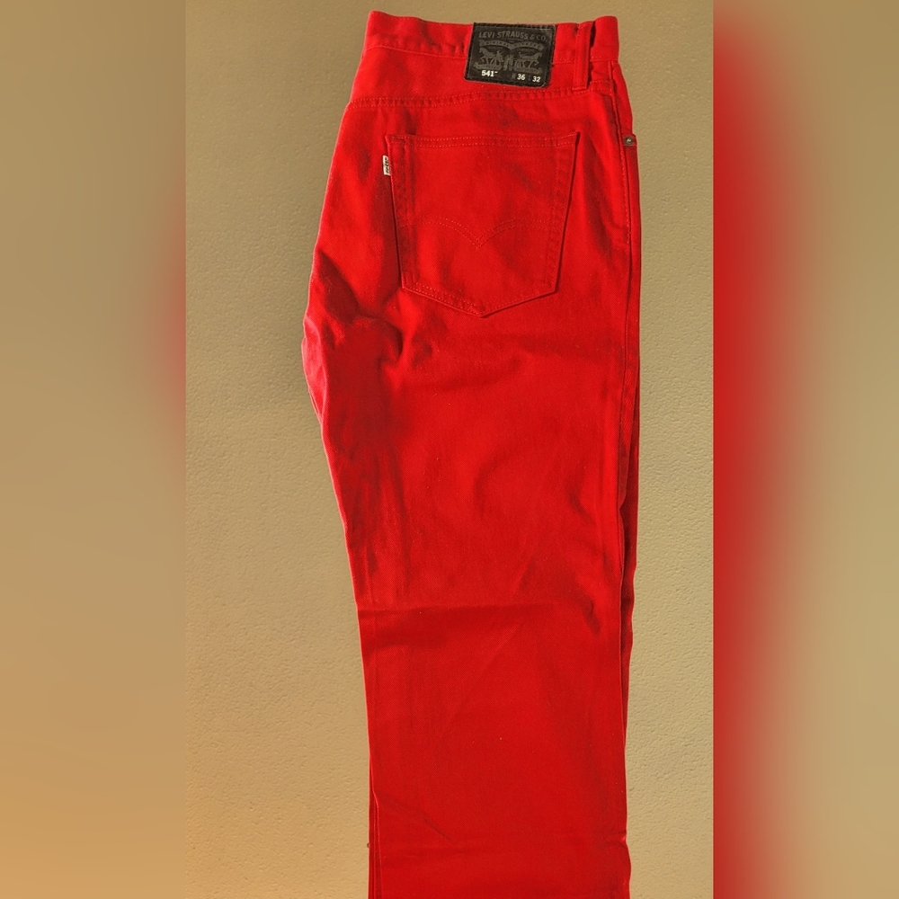 Men's Levi's 541 Athletic Fit Red Jeans 36x32